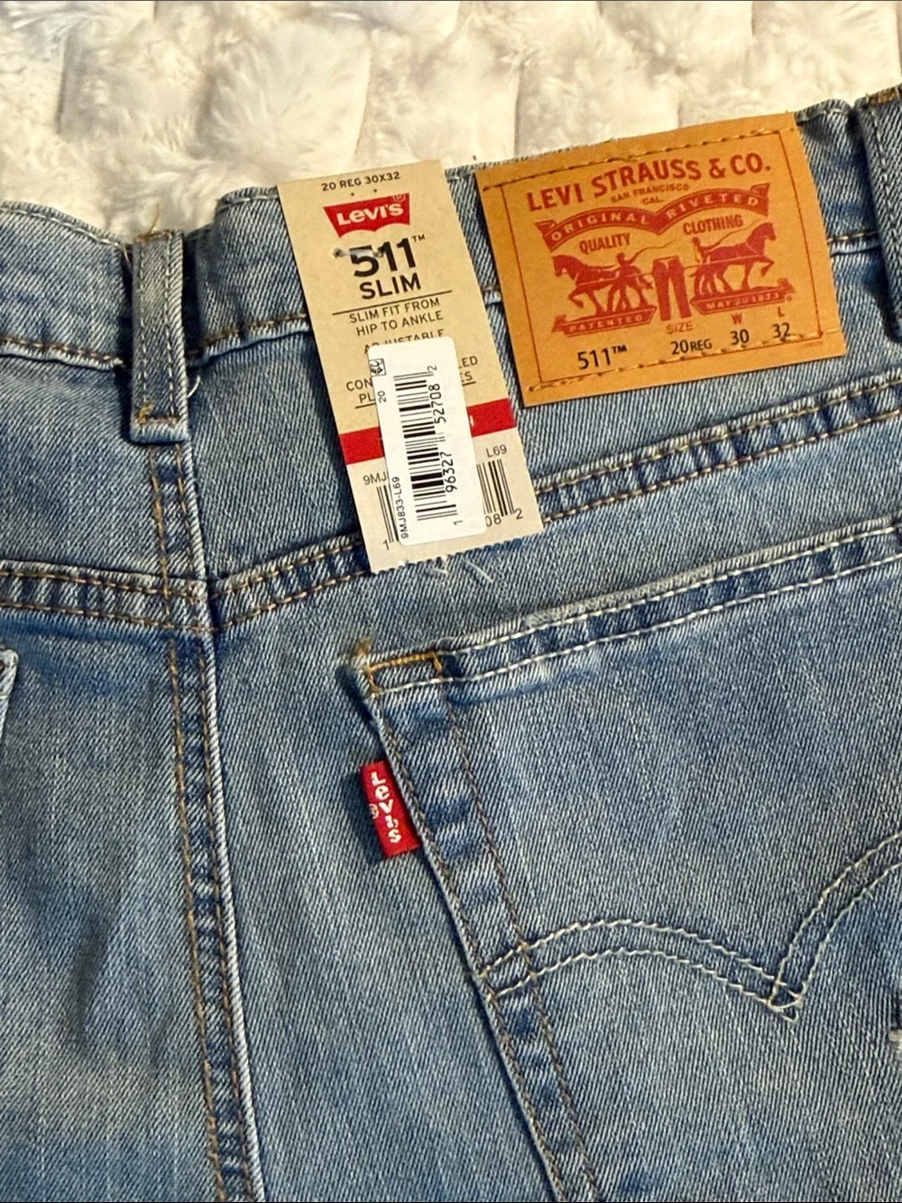 Levi's Light Blue Slim Fit Ripped Jeans